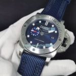 Replica Panerai Luminor Submersible Blue Face Stainless Steel Case Watch 47mm